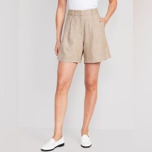 Old Navy Linen-blend Tan Shorts